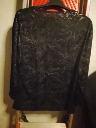 Camiseta brillante manga larga talla 40