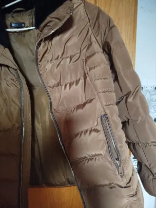 Chaqueta acolchada marrón TEX