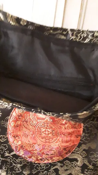 Bolso tela estilo chino dragones