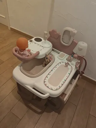 Cuna cambiador bañera para bebé, trona