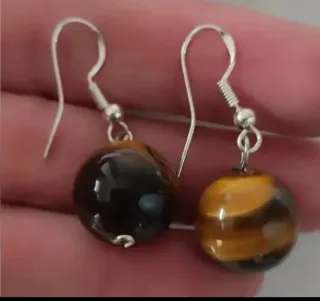 Pendientes plata y chapados con piedra