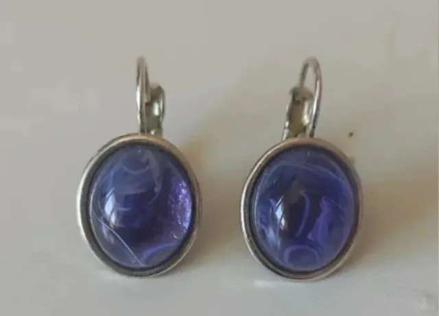 Pendientes plata y chapados con piedra
