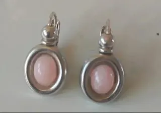 Pendientes plata y chapados con piedra