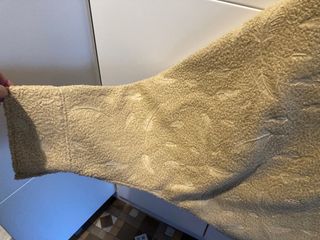 Sudadera tipo poncho Zara borreguito beige