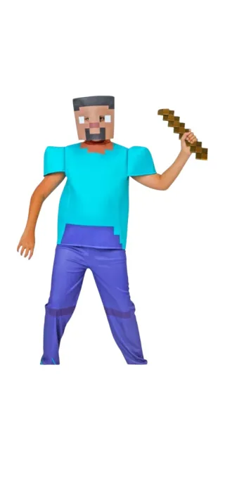 Disfraz Minecraft Steve Talla 10-12 años