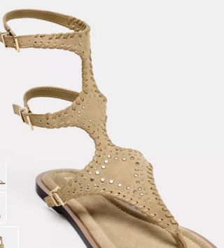 Sandalias gladiador color arena