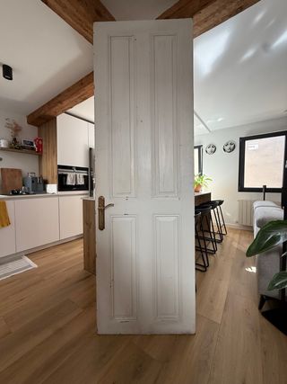 Puerta madera antigua blanca (4unidades)