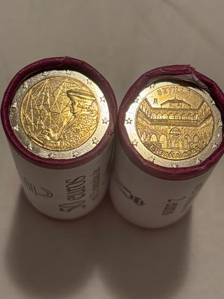 Rollos monedas 2€ España Sevilla Erasmus