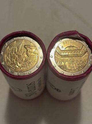 Rollos monedas 2€ España Sevilla Erasmus
