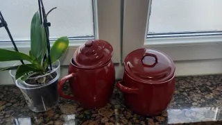 Pack 2 Pucheros Antiguos Esmaltados