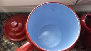 Pack 2 Pucheros Antiguos Esmaltados