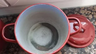 Pack 2 Pucheros Antiguos Esmaltados