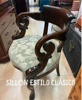 Sillón Madera Maciza Estilo Clásico