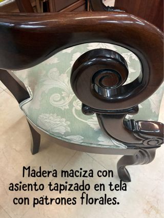 Sillón Madera Maciza Estilo Clásico