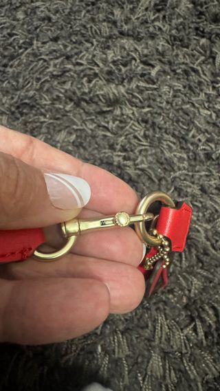 Bolsa Coach Pequena Marrom e Vermelha