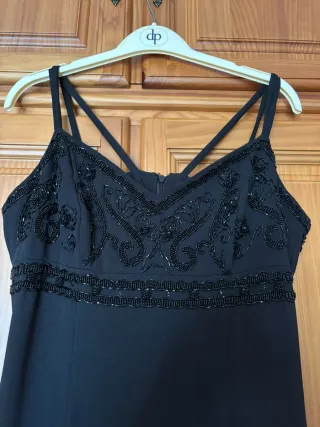 Vestido largo negro fiesta mujer