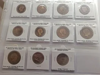 Lote 11 monedas cobre y niquel