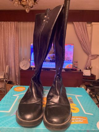 Botines negros tacón bajo