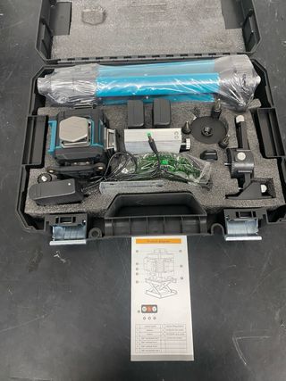 Nivel láser con trípode y maletín