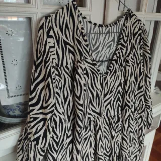 Camisola Étnica Beige y Negra
