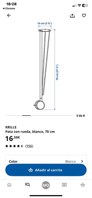 Mesa redonda cristal y 2 sillas