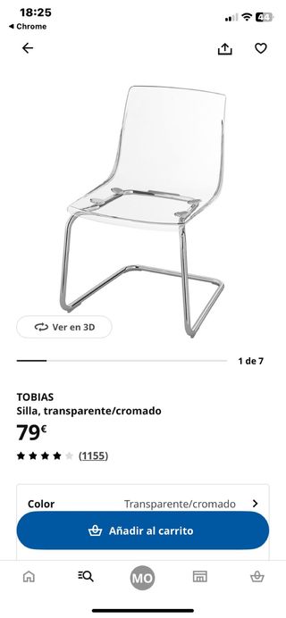 Mesa redonda cristal y 2 sillas