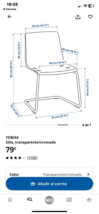 Mesa redonda cristal y 2 sillas