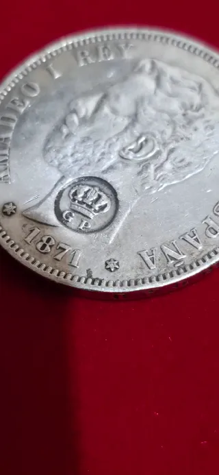 Moneda Amadeo I Rey de España 1871
