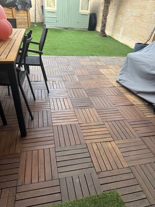 Suelo de madera para jardín 25m2