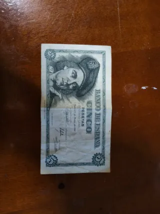 Billete 5 Pesetas España E09608022