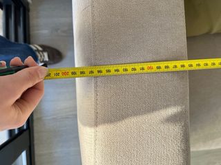 Sofá 2 plazas beige y verde oliva