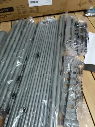 SONGMICS Tendedero Plegable de 3 Niveles, Gris