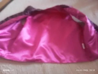 Chaleco huertano rosa y negro Talla 16