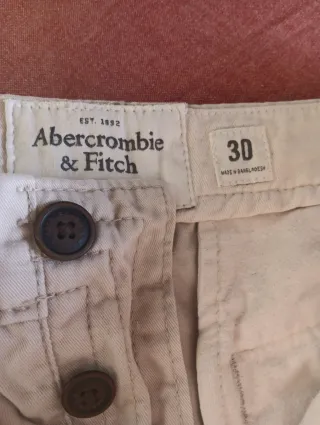 Pantalón corto Abercrombie & Fitch beige Talla 30