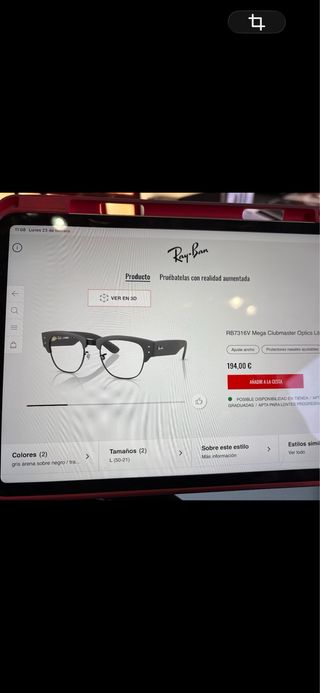 Montura Gafas Ray-Ban Funda Gris