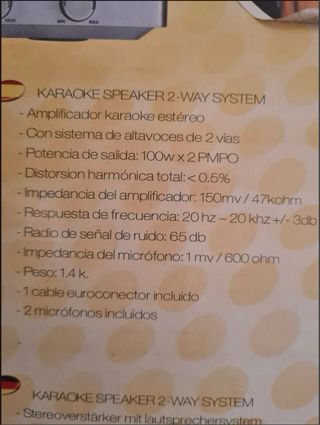 Boman Karaoke Speakers 2-Way System