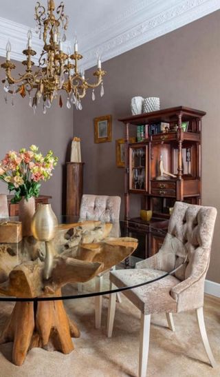 Mueble Bar Vitrina Antigua Madera Cristal