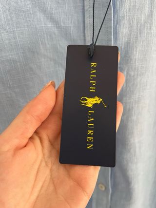 Camisa Lino Polo Ralph Lauren Azul