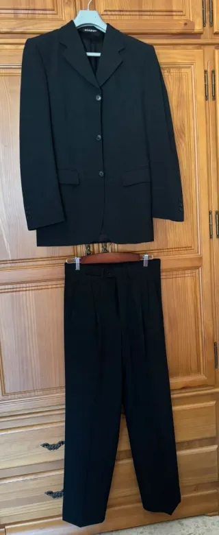 Traje de chaqueta hombre gris oscuro