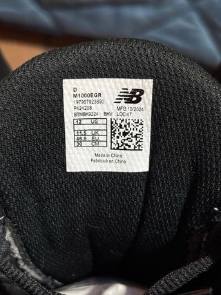 New Balance 1000 Grigie e Nere