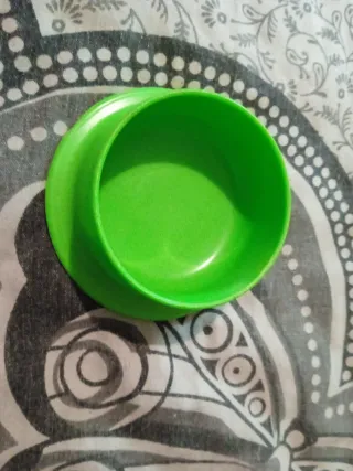 Comedero para mascotas verde