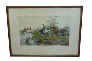 Antica Stampa Caccia Alla Volpe