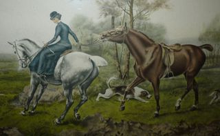 Antica Stampa Caccia Alla Volpe