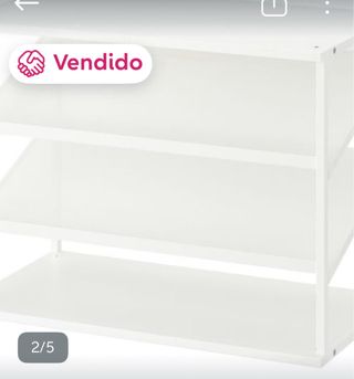 Zapatera metálica blanca