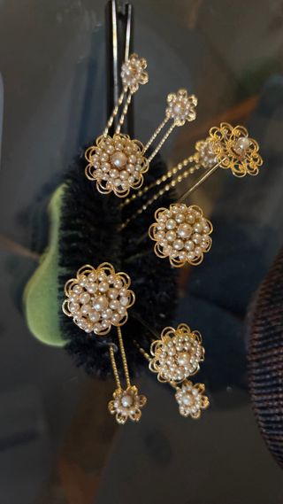 Aderezo Fallera Oro y Perlas