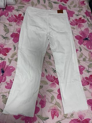 Pantalones Zara Blancos Pierna Ancha