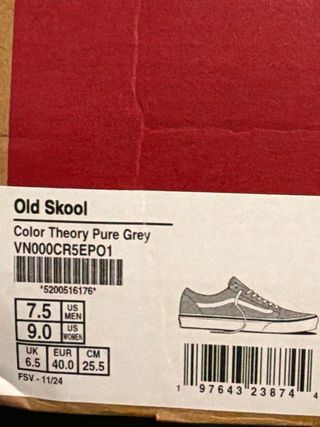 Vans Old Skool Unisex Gris y Blanco