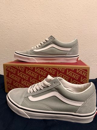 Vans Old Skool Unisex Gris y Blanco