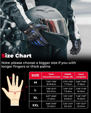 Guantes de moto KEMIMOTO negros