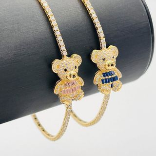 PULSERA RIVIERE OSO ROSA 2MM 18k